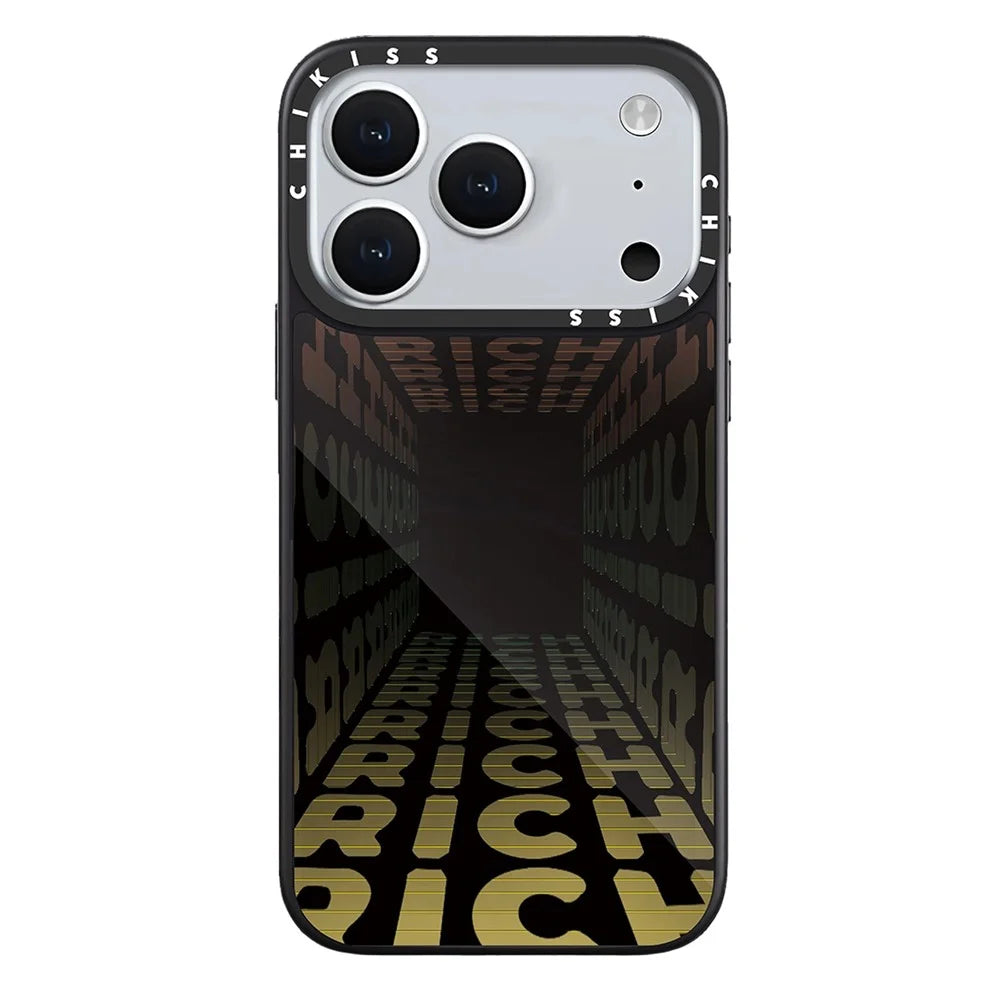 For iPhone 17 Pro Case Compatible with MagSafe Pattern Printing TPU PC High Aluminium-silicon Glass Phone Cover - Style A - 1