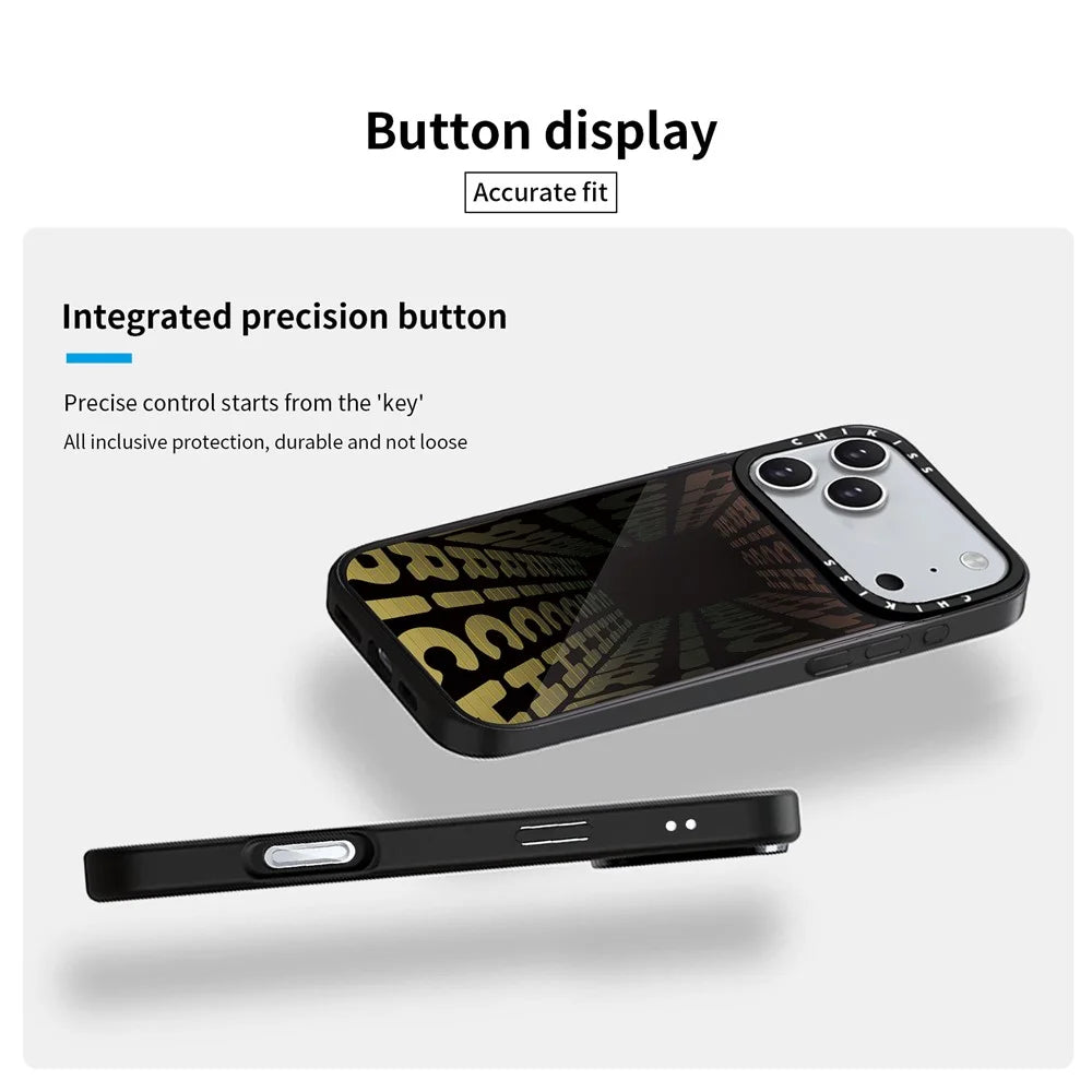 For iPhone 17 Pro Case Compatible with MagSafe Pattern Printing TPU PC High Aluminium-silicon Glass Phone Cover - Style A - 4