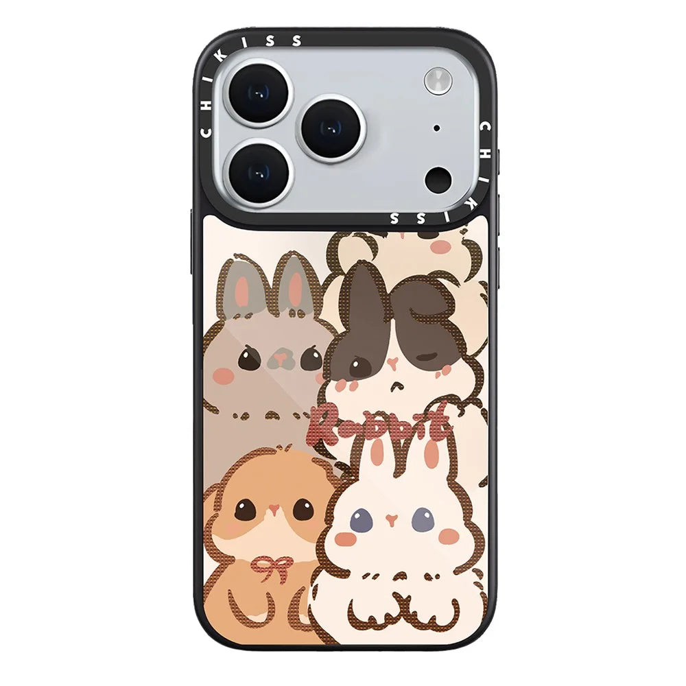 For iPhone 17 Pro Max Case Compatible with MagSafe Pattern Printing TPU PC High Aluminium-silicon Glass Phone Cover - Style A - 1