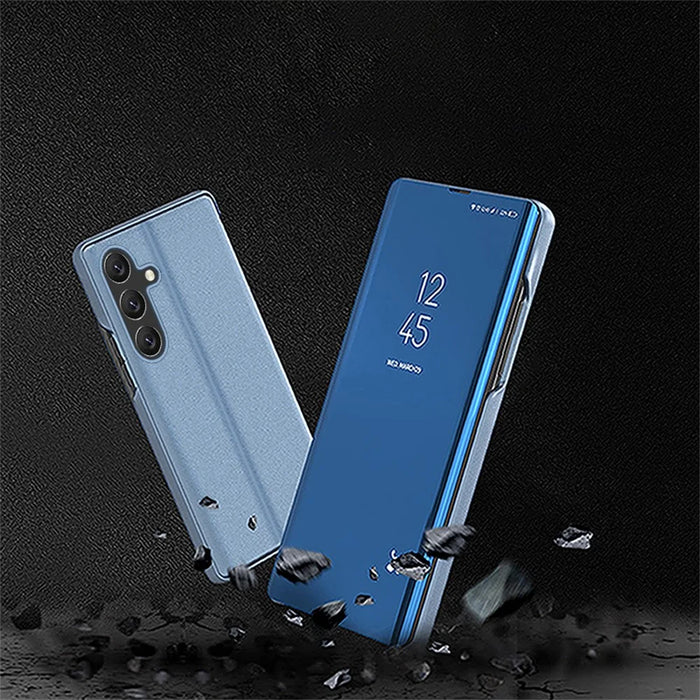 For Samsung Galaxy S26 Flip Leather Cover with Stand Full Body Protective Phone Case - Blue - 7