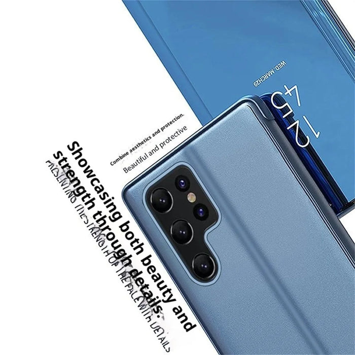 For Samsung Galaxy S26 Ultra Flip Leather Cover with Stand Full Body Protective Phone Case - Blue - 5