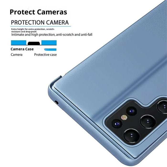 For Samsung Galaxy S26 Ultra Flip Leather Cover with Stand Full Body Protective Phone Case - Blue - 6