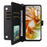 For ZTE nubia Focus 2 5G Leather Case Stand Wallet Phone Cover with Shoulder / Wrist Strap - Black - 2