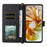 For ZTE nubia Focus 2 5G Leather Case Stand Wallet Phone Cover with Shoulder / Wrist Strap - Black - 3