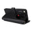 For ZTE nubia Focus 2 5G Leather Case Stand Wallet Phone Cover with Shoulder / Wrist Strap - Black - 5