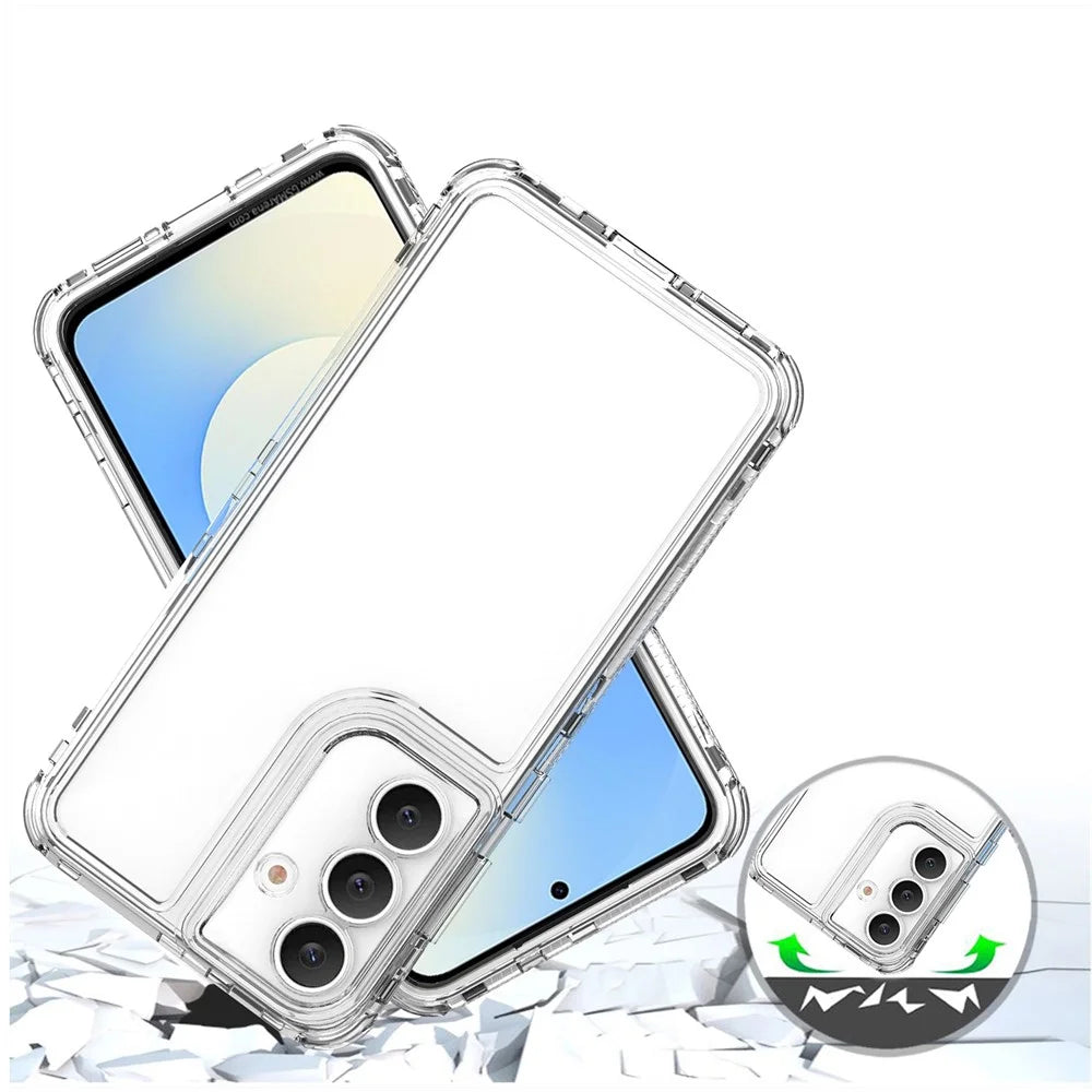 For Samsung Galaxy S25 FE Case Anti Scratch Acrylic TPU Clear Phone Cover - 3