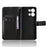 For TCL K32 5G / TCL K33 5G Leather Wallet Case with Strap Diamond Texture Phone Cover - Black - 5