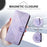 For Samsung Galaxy S26 Leather Wallet Case Butterfly Flower Imprinted Phone Cover with Strap - Purple - 2