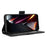 For ZTE nubia Neo 2 5G Leather Case Phone Wallet Cover with Multiple Card Slots - Black - 6