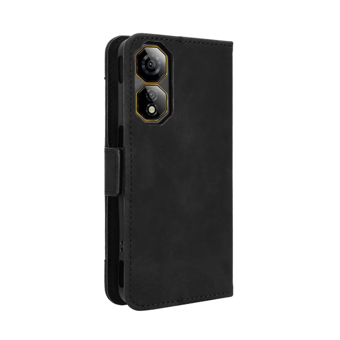For ZTE nubia Neo 2 5G Leather Case Phone Wallet Cover with Multiple Card Slots - Black - 7