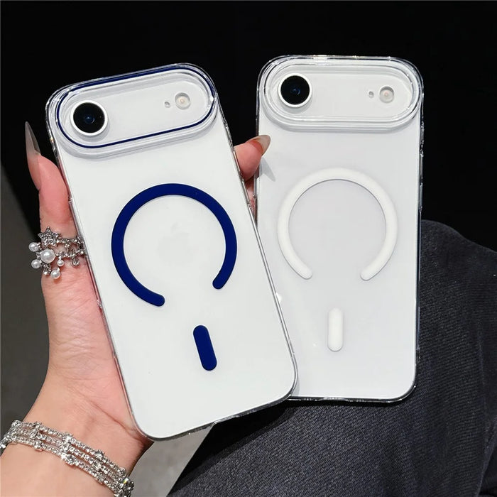 For iPhone Air Case Compatible with MagSafe Ultra Thin Clear PC Phone Back Cover - Orange - 7