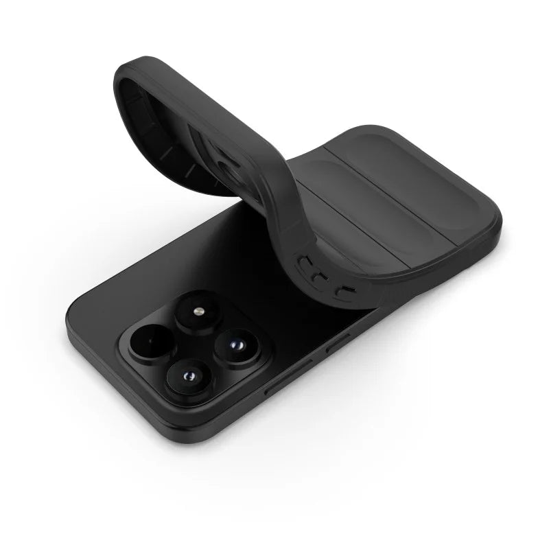 WANLONFENG For Xiaomi 17 TPU Case  HD Series Anti Slip Phone Cover with Tempered Glass - Black - 3