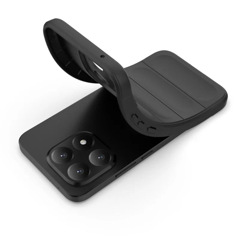 WANLONFENG For Xiaomi 15T TPU Case  HD Series Anti Slip Phone Cover with Tempered Glass - Black - 3