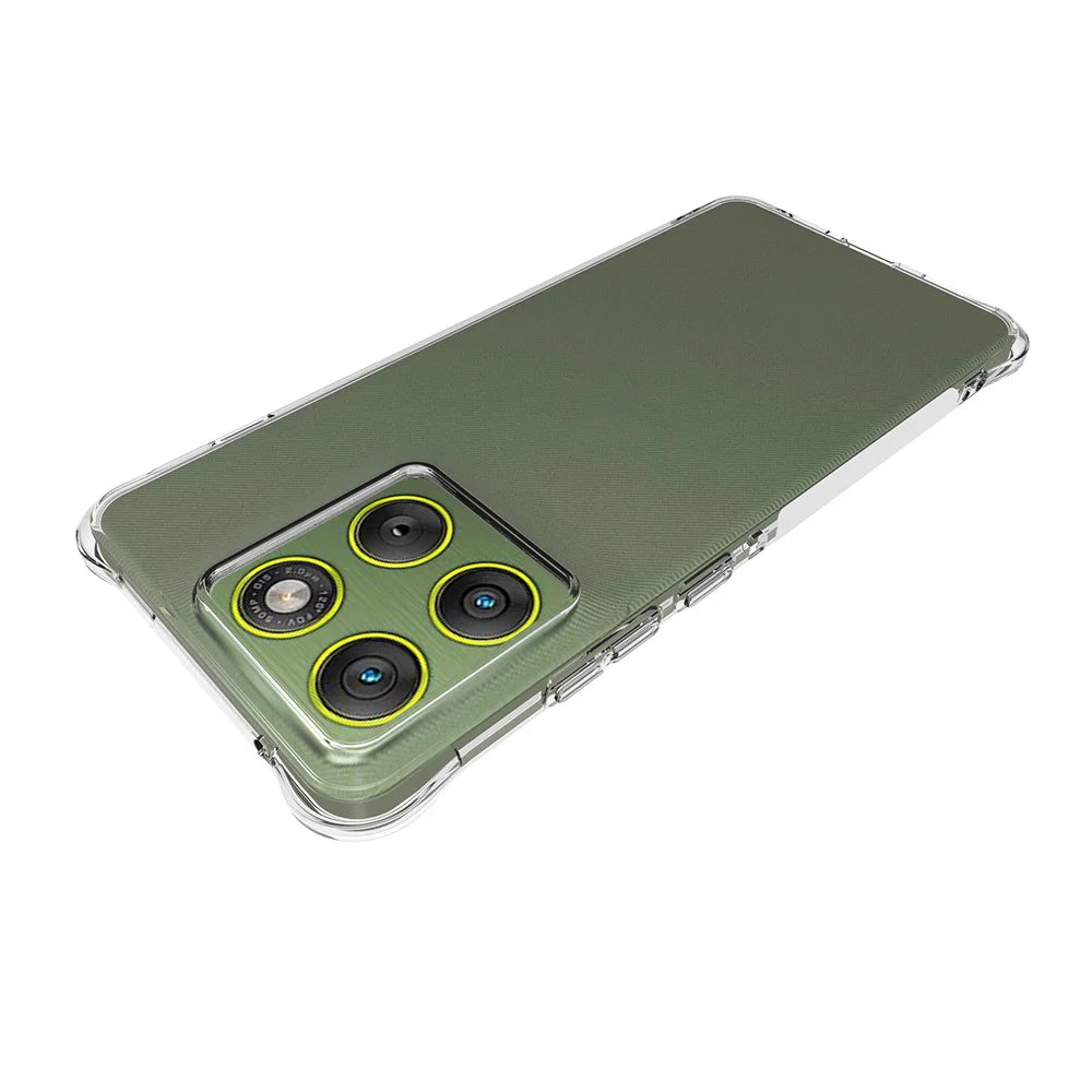 WANLONFENG For Motorola Edge 70 5G Case  WL Series 2.0mm Clear TPU Cover with Tempered Glass (Big Lens Hole) - Transparent - 5