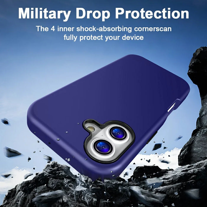 GW03 For iPhone 17 Case TPU + PC Phone Cover Dual Layer Shockproof - Dark Blue - 5