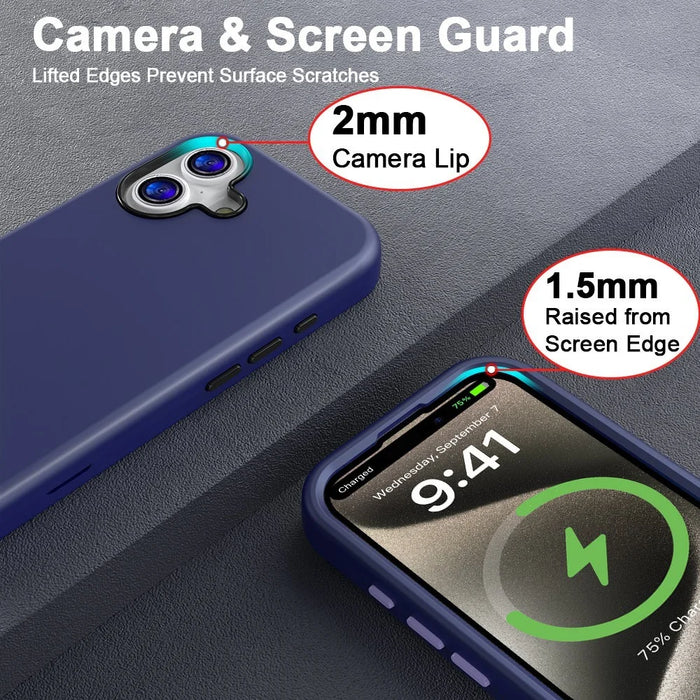 GW03 For iPhone 17 Case TPU + PC Phone Cover Dual Layer Shockproof - Dark Blue - 6