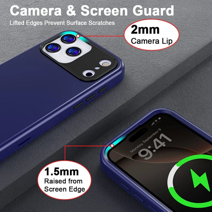 GW03 For iPhone 17 Pro Case TPU + PC Phone Cover Dual Layer Shockproof - Dark Blue - 6