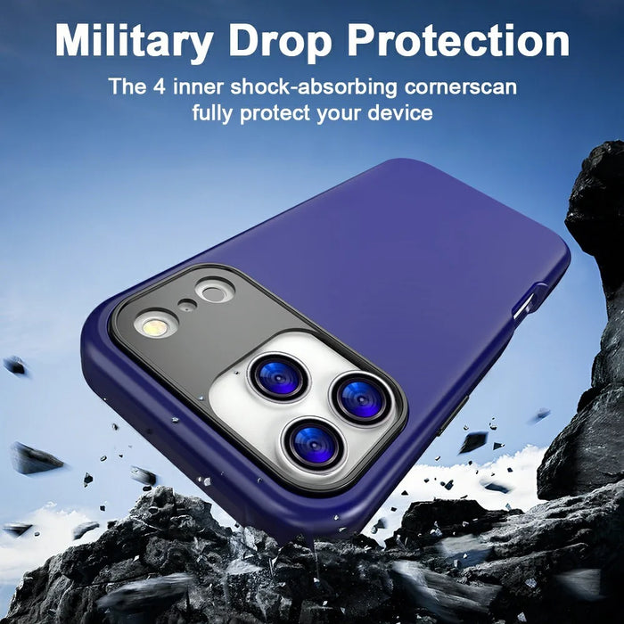 GW03 For iPhone 17 Pro Max Case TPU + PC Phone Cover Dual Layer Shockproof - Dark Blue - 5