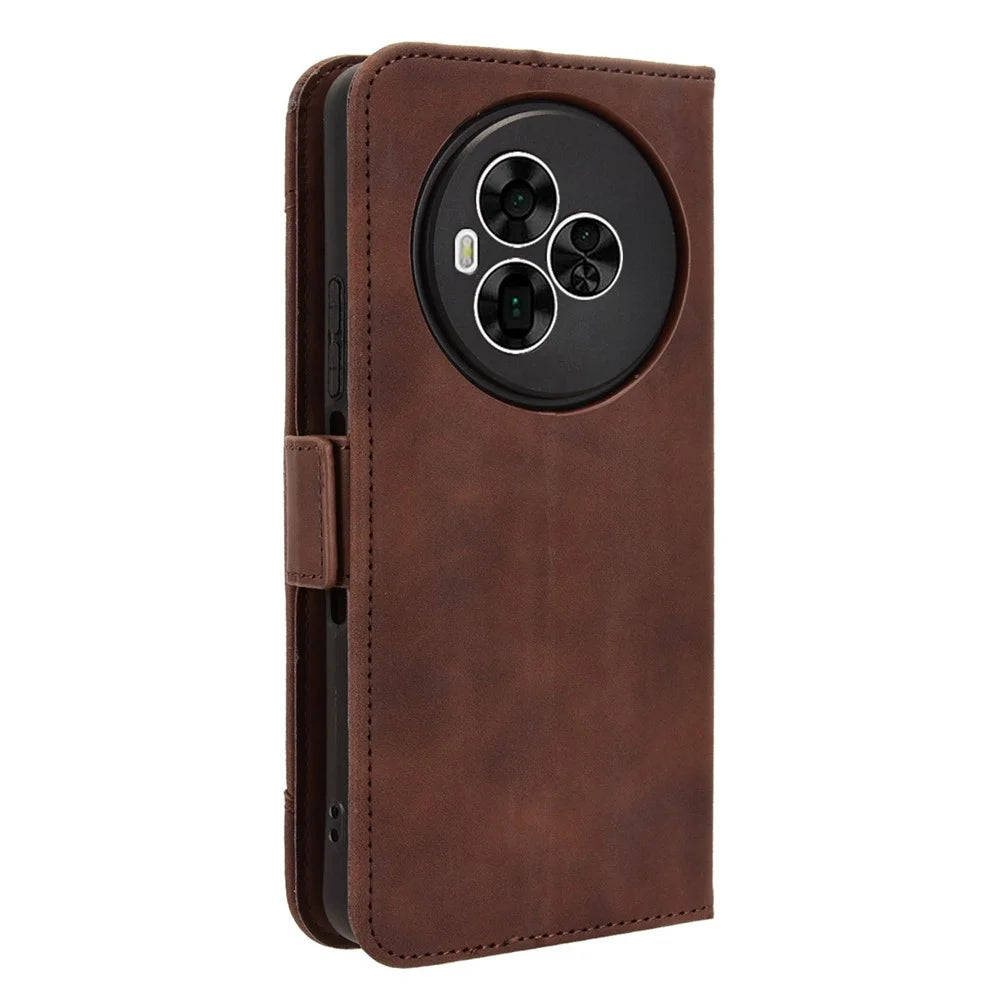 For TCL NxtPaper 60 Ultra 5G Leather Case Phone Wallet Cover with Multiple Card Slots - Brown - 7