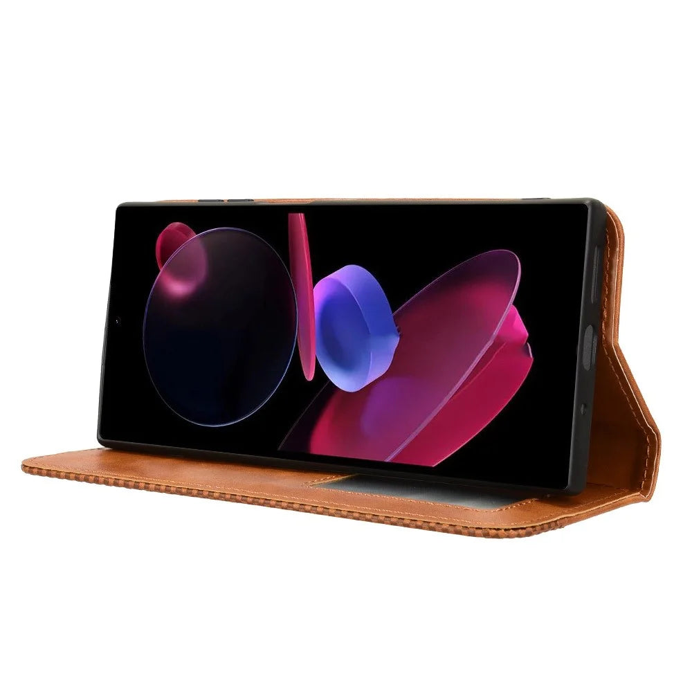 For Oukitel C62 / C62 Pro Leather Case Wallet Stand Retro Texture Phone Cover - Brown - 3
