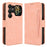 For Oukitel C62 / C62 Pro Leather Case Phone Wallet Cover with Multiple Card Slots - Pink - 1