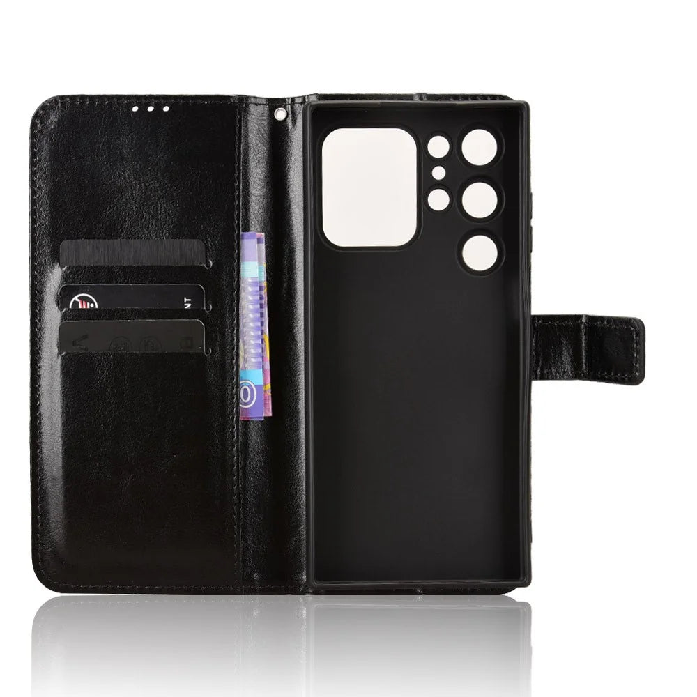 For Oukitel C62 / C62 Pro PU Leather Case with Strap Crazy Horse Texture Phone Wallet Cover - Black - 4