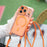 For iPhone 18 Pro Max / 17 Pro Max Clear Case Compatible with MagSafe Shockproof PC+TPU Phone Cover with 150cm Long Lanyard - Orange - 2