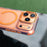 For iPhone 18 Pro Max / 17 Pro Max Clear Case Compatible with MagSafe Shockproof PC+TPU Phone Cover with 150cm Long Lanyard - Orange - 6