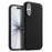 MELKCO For iPhone 17 Magnetic Case Genuine Cow Leather + PC Phone Cover with Metal Keys  /  AI Button - Black - 1