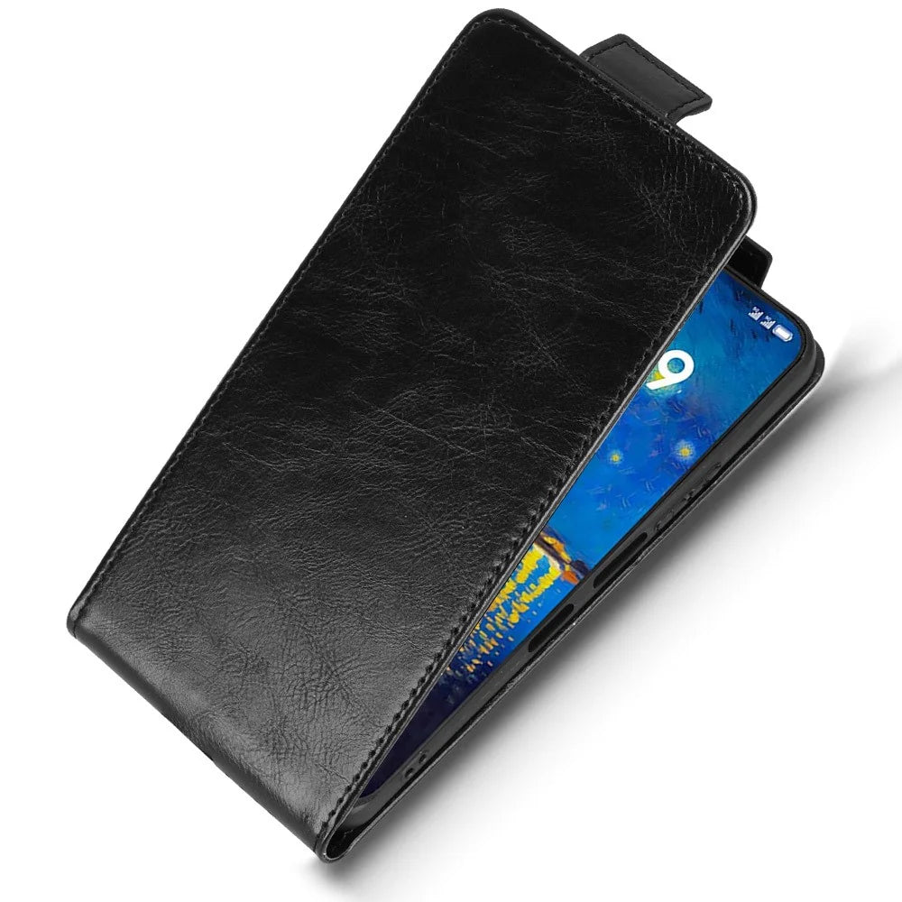 For TCL NxtPaper 60 Ultra 5G Stand Case Magnetic Clasp Vertical Flip Leather Phone Cover with Card Holder - Black - 4
