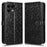 For T-Mobile Revvl 8 Pro  /  T Phone 3 Pro Wallet Case Dot Pattern Imprint PU Leather Phone Cover with Wrist Strap - Black - 1