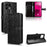 For T-Mobile Revvl 8 Pro  /  T Phone 3 Pro Wallet Case Dot Pattern Imprint PU Leather Phone Cover with Wrist Strap - Black - 7