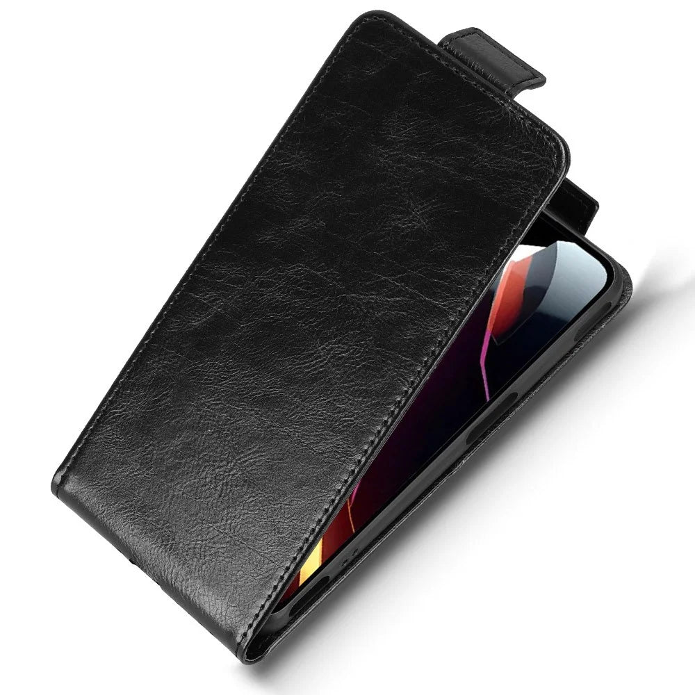 For ZTE nubia Neo 2 5G Stand Case Magnetic Clasp Vertical Flip Leather Phone Cover with Card Holder - Black - 4