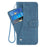 For Samsung Galaxy A18 5G / A18 4G / A17 5G / A17 4G Case Retro PU Leather Wallet Phone Cover with Rotating Card Slots Holder - Blue - 7