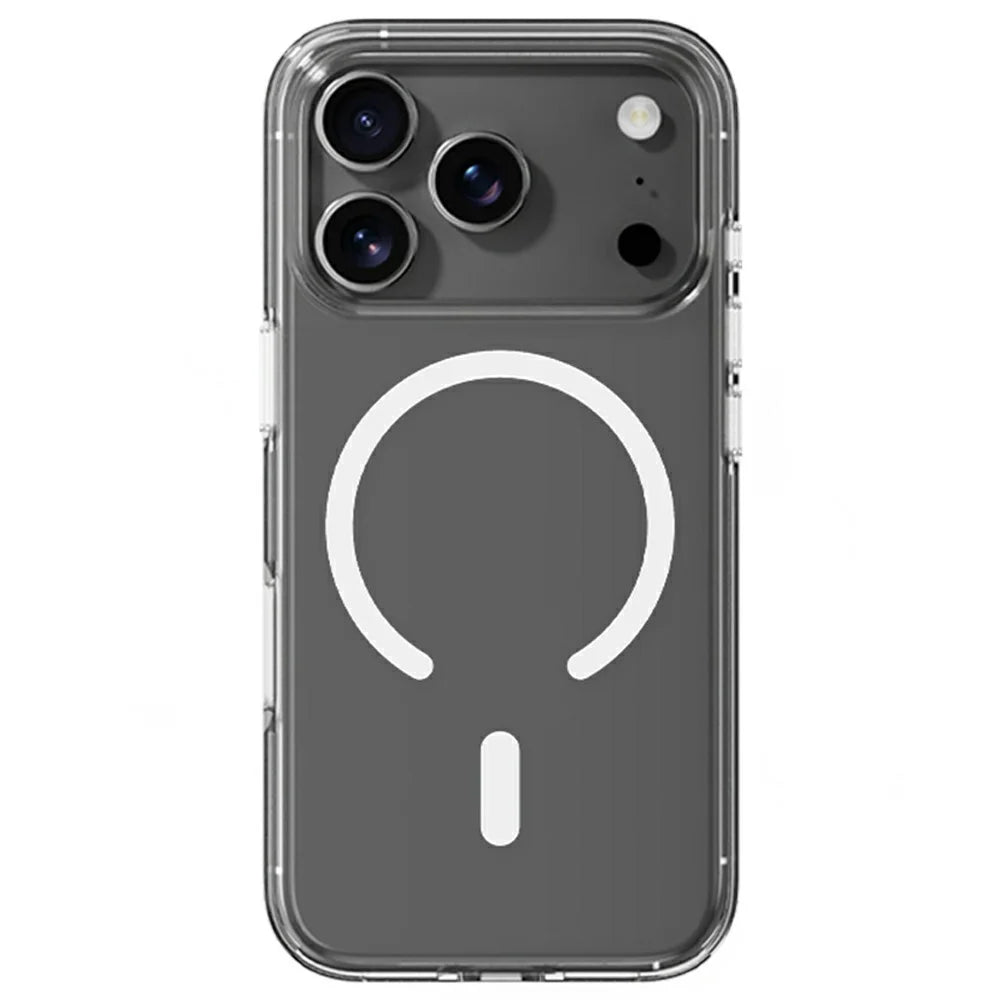 ROCK For iPhone 17 Pro Max Clear Phone Case Compatible with MagSafe PC + TPU Phone Cover - 1