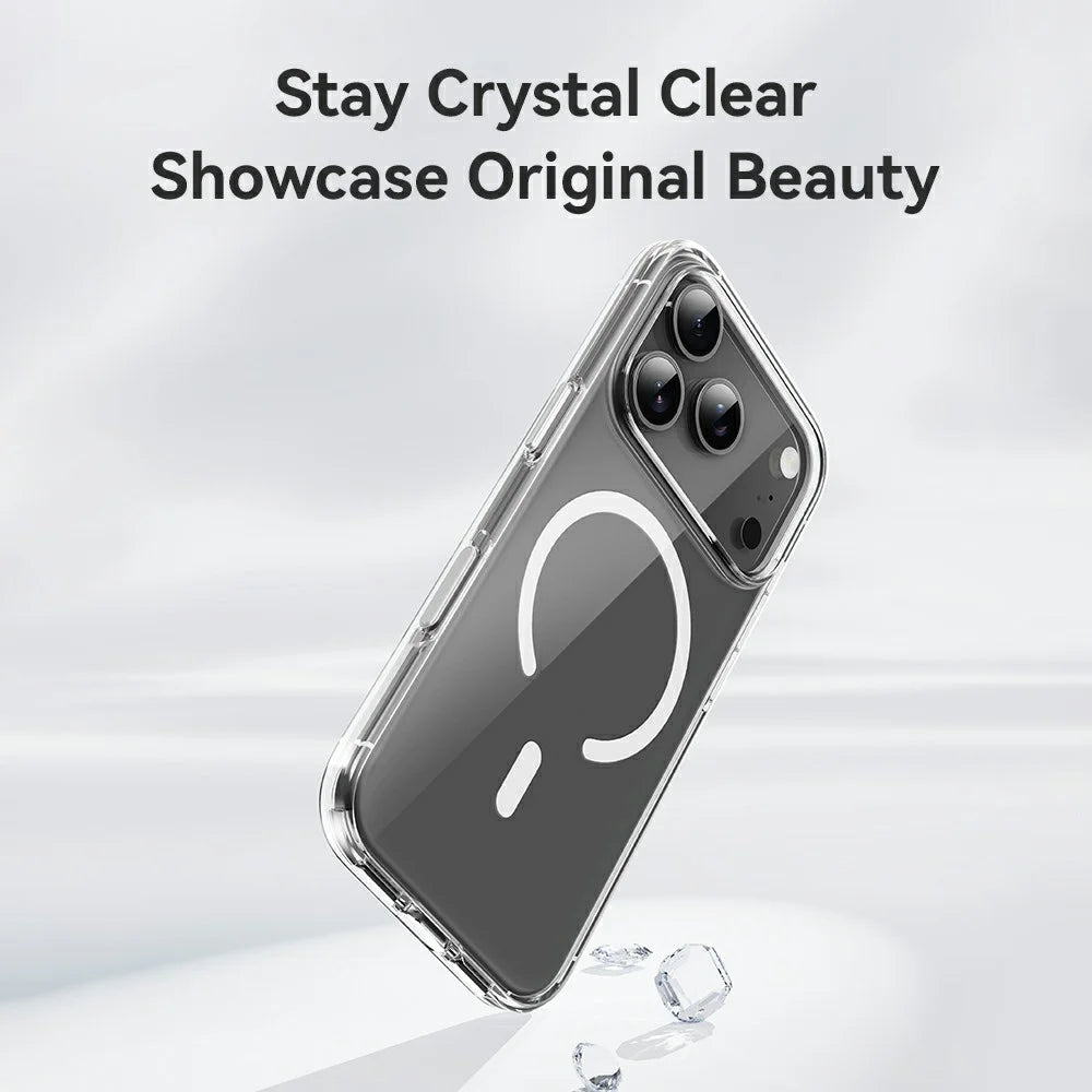 ROCK For iPhone 17 Pro Max Clear Phone Case Compatible with MagSafe PC + TPU Phone Cover - 4