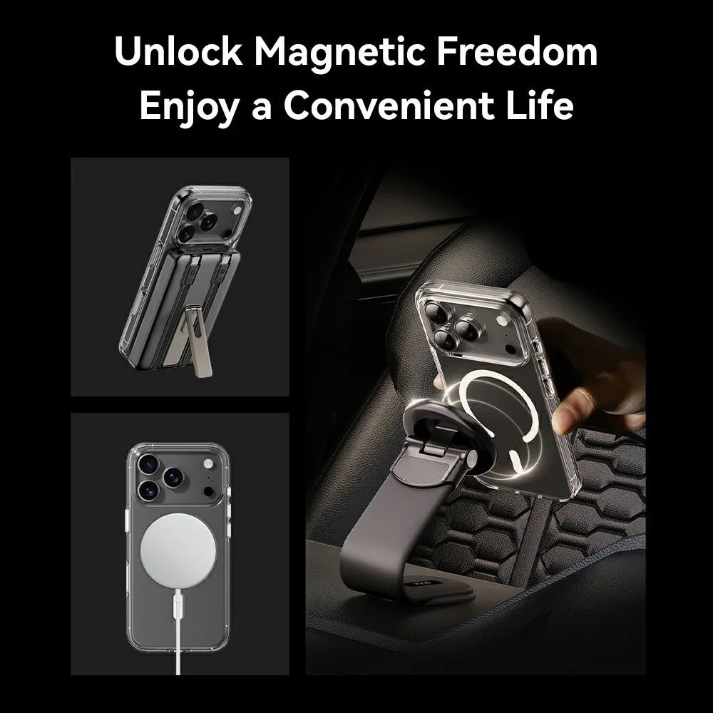 ROCK For iPhone 17 Pro Max Clear Phone Case Compatible with MagSafe PC + TPU Phone Cover - 7