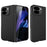 For Google Pixel 10 Pro Fold Case Skin-Feel Rubberized Hard PC Phone Cover with Front Screen Film - Black - 1