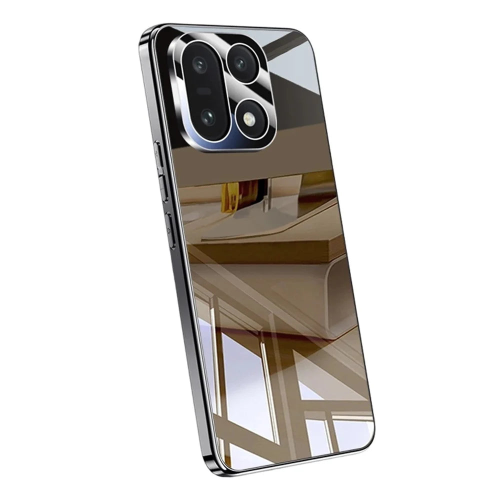 For OnePlus 15 5G Case Electroplating PC Phone Back Cover with Camera Lens Protector - Black - 1