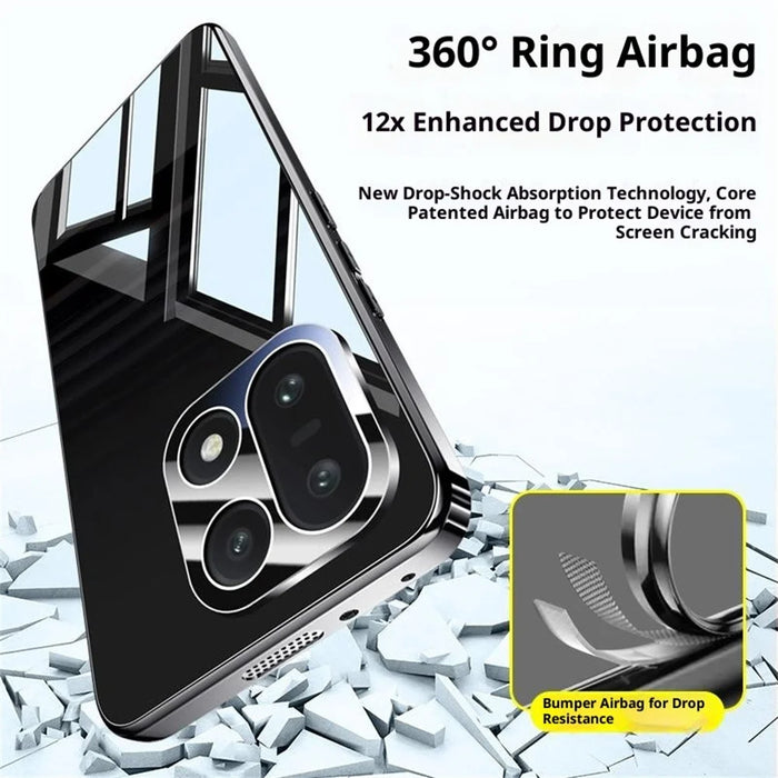 For OnePlus 15 5G Case Electroplating PC Phone Back Cover with Camera Lens Protector - Black - 5
