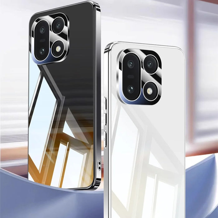 For OnePlus 15 5G Case Electroplating PC Phone Back Cover with Camera Lens Protector - Black - 6