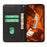 For vivo iQOO 15 5G Case Strong Magnetic Leather Wallet Phone Cover with Striped Texture - Black - 2