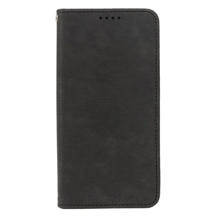 For vivo iQOO 15 5G Case Strong Magnetic Leather Wallet Phone Cover with Striped Texture - Black - 4