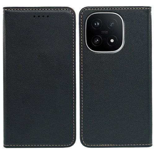 For vivo iQOO 15 5G Case Wallet RFID Blocking Leather Phone Cover Strong Magnetic Closure - Black - 1