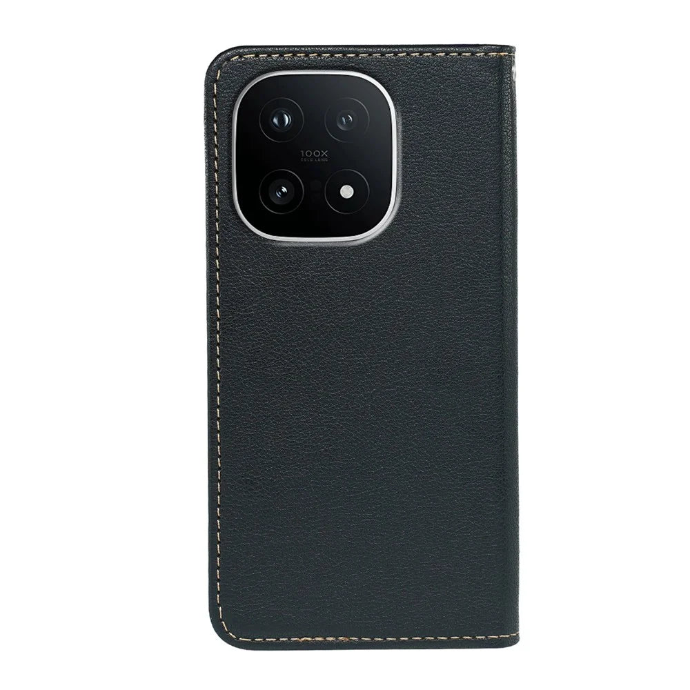 For vivo iQOO 15 5G Case Wallet RFID Blocking Leather Phone Cover Strong Magnetic Closure - Black - 5