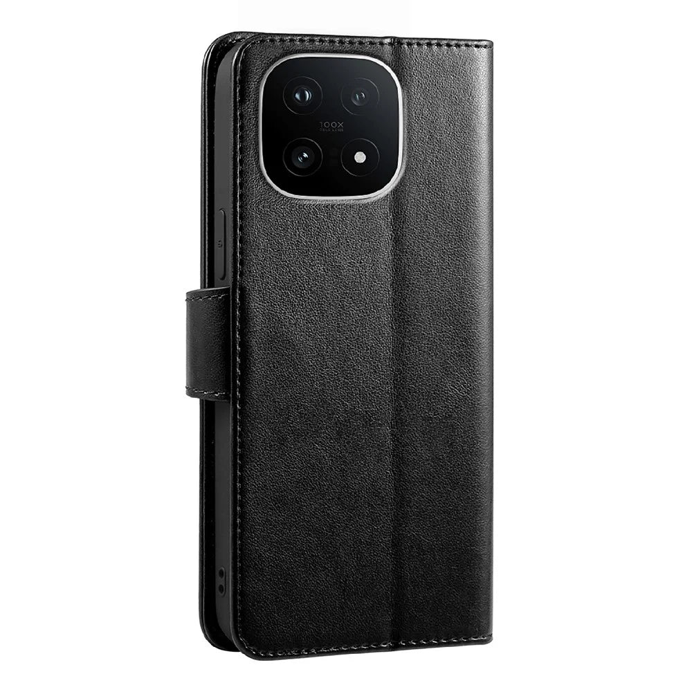For vivo iQOO 15 5G Case Stand Card Holder Wallet Leather Phone Cover - Black - 6