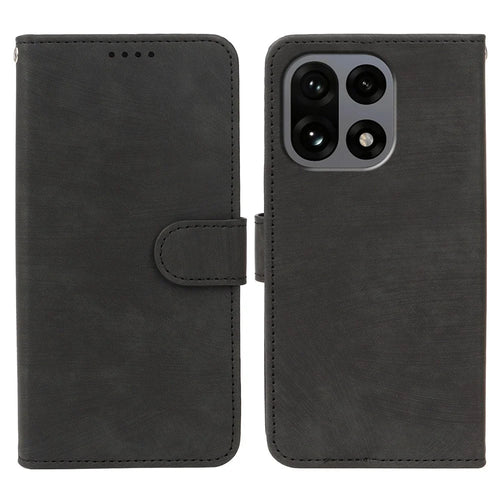 For OnePlus 15 5G Case Flip Wallet Striped Texture Leather Phone Cover - Black - 1