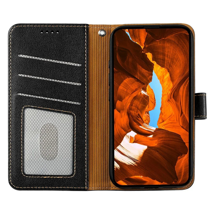 For OnePlus 15 5G Case RFID Blocking Wallet Litchi Texture Leather Phone Cover Magnetic Clasp - Black - 2