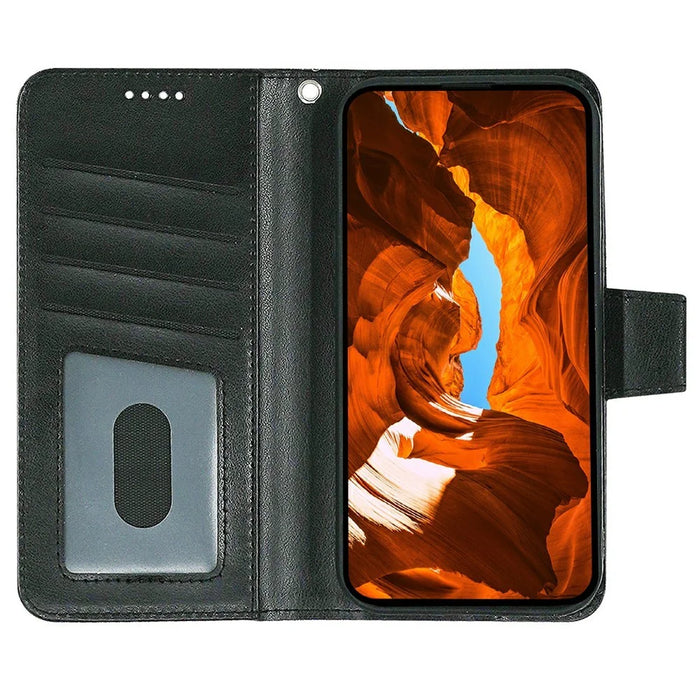 For OnePlus 15 5G Case Stand Card Holder Wallet Leather Phone Cover - Black - 2