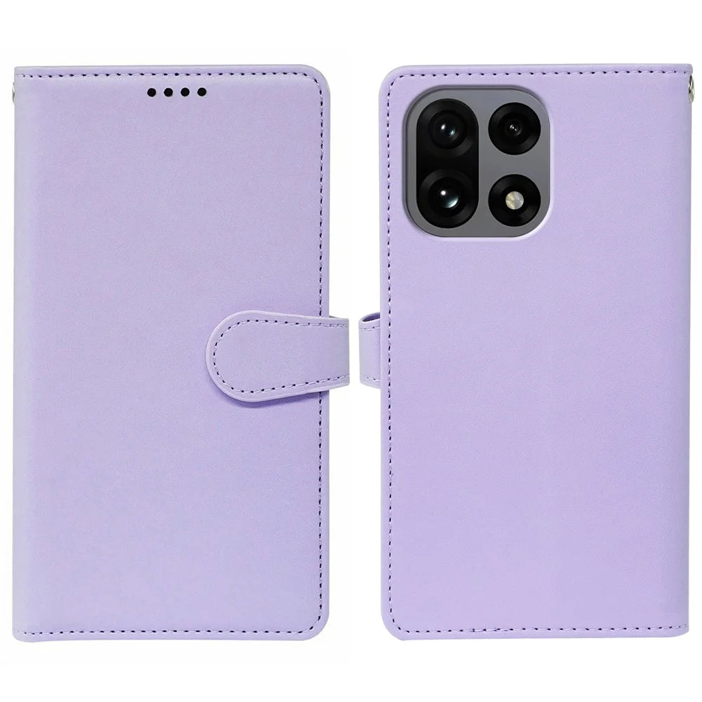 For OnePlus 15 5G Case with 9 Card Slots PU Leather Stand Phone Cover - Purple - 1